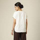 Rumi Linen Top - Ecru