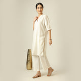 Nora Linen Long Tunic - Beige
