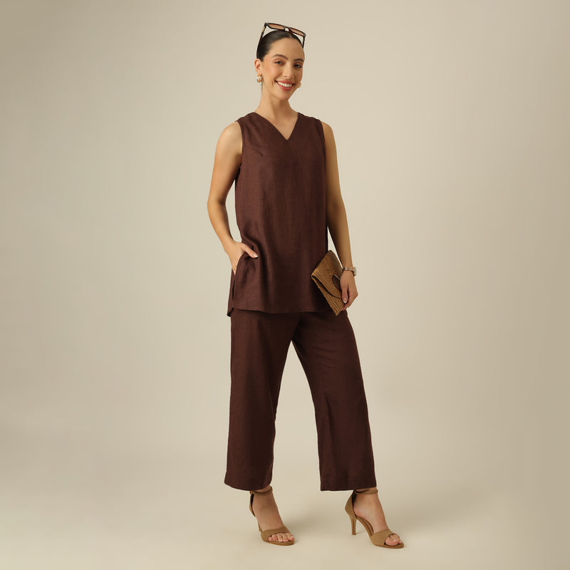 Sasha Co-ord Set - Coffee Brown