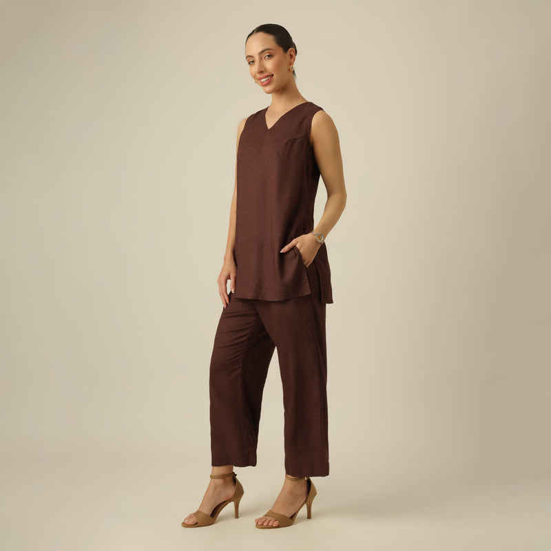 Sasha Co-ord Set - Coffee Brown