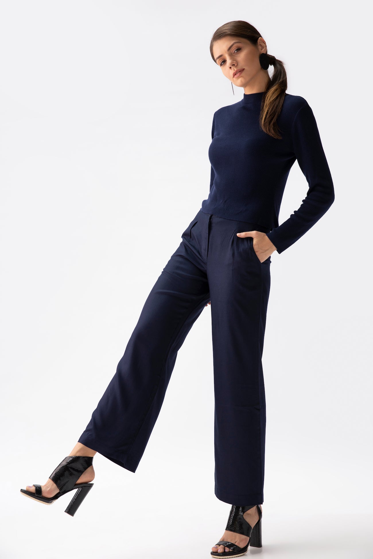 Mock Turtle Top - Navy