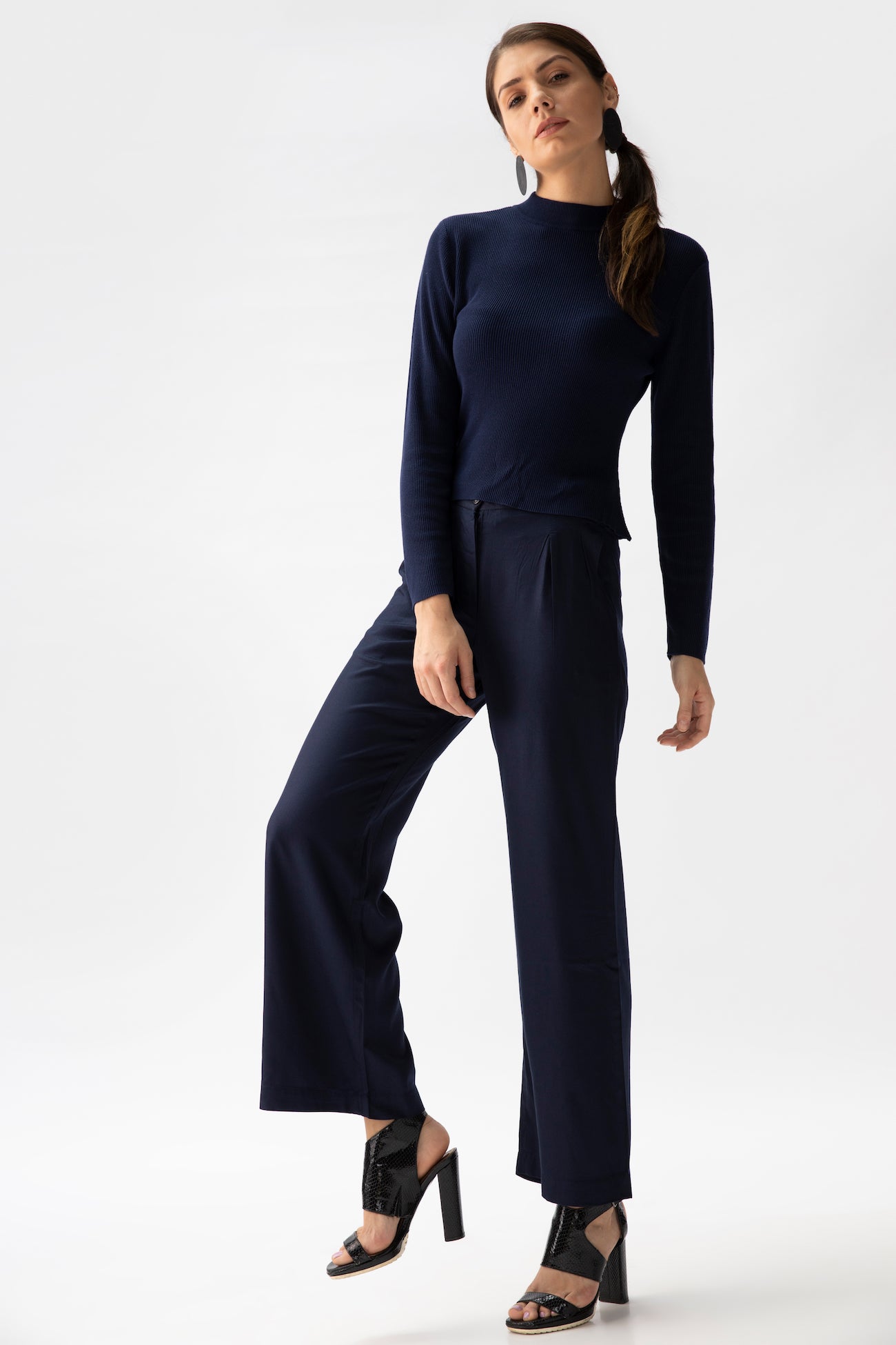 Mock Turtle Top - Navy