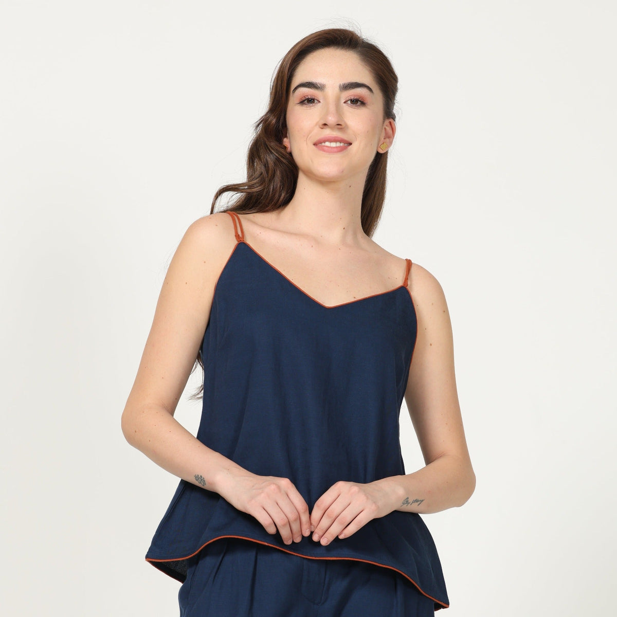 Oh Slip Top - Navy Blue With Contrast Edging - Limited Edition