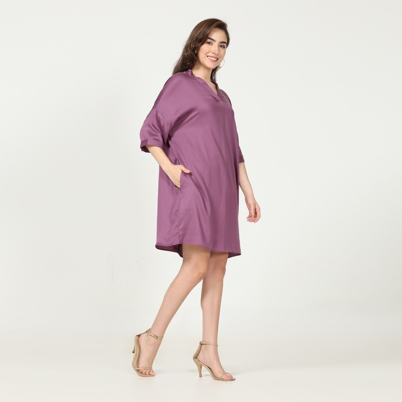 Kimono Dress - Royal Purple