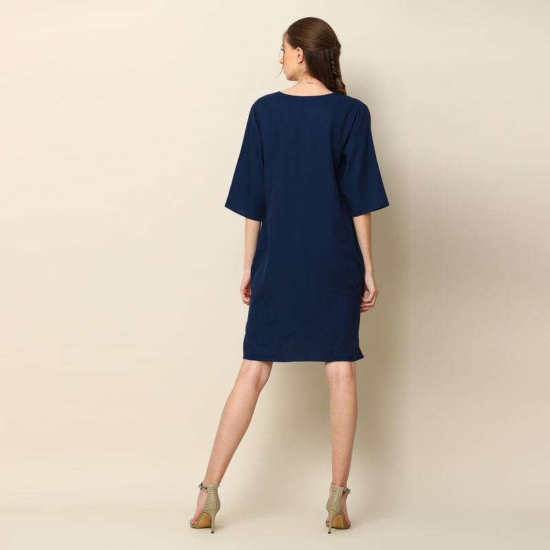 Sack V Dress - Indigo