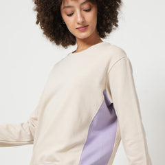 Color Block Transition Sweatshirt > Off White