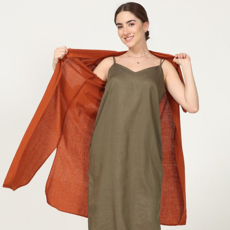 Fleur Set Of 2 - Autumn Rust & Olive Green