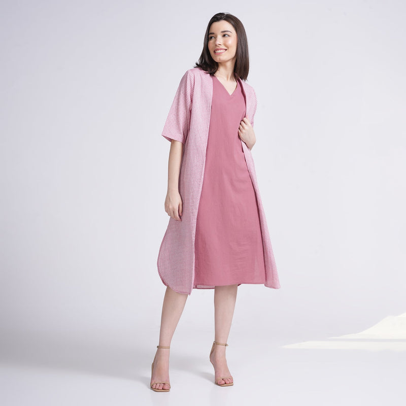 Long Overlay - Pastel Pink Check - Limited Edition