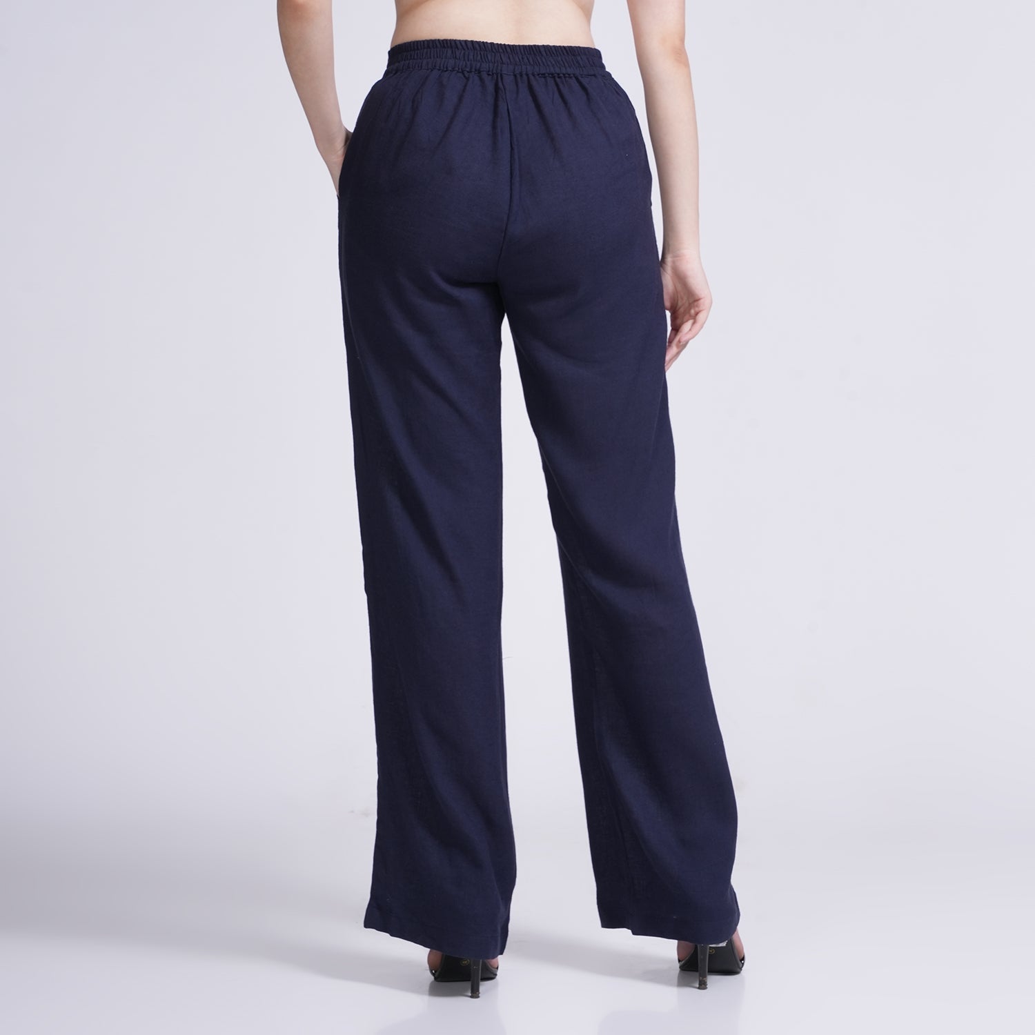 Nyla Set Of 2 - Long Line Shirt & Pants - Navy