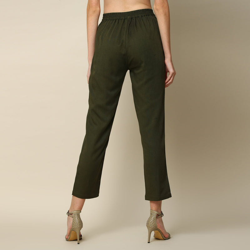 Opal Set Of 2 - Shirts & Pants - Olive Green