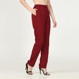 Poised Pants - Maroon