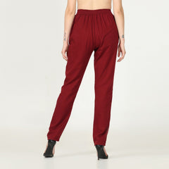 Poised Pants - Maroon