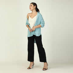 Jessica Set Of 3 - Shirt, Pants & Top - Blue, White, Black