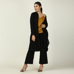 Florence Set Of 3 - Long Shirt, Top & Pants -Black, Mustard