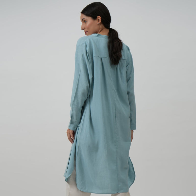 Jackie Set of 2 - Overlay & Dress - Blue & Olive