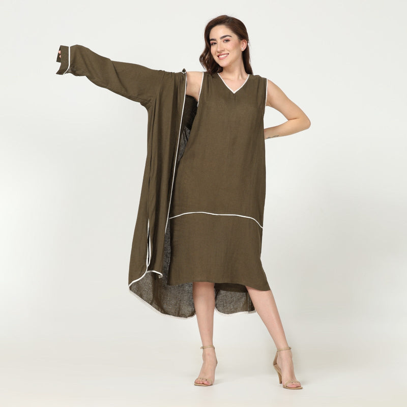 Jackie Set of 2 - Olive Green With Contrast Edging - Limited Edition
