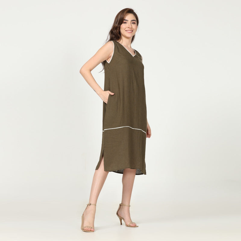 Jackie Set of 2 - Olive Green With Contrast Edging - Limited Edition