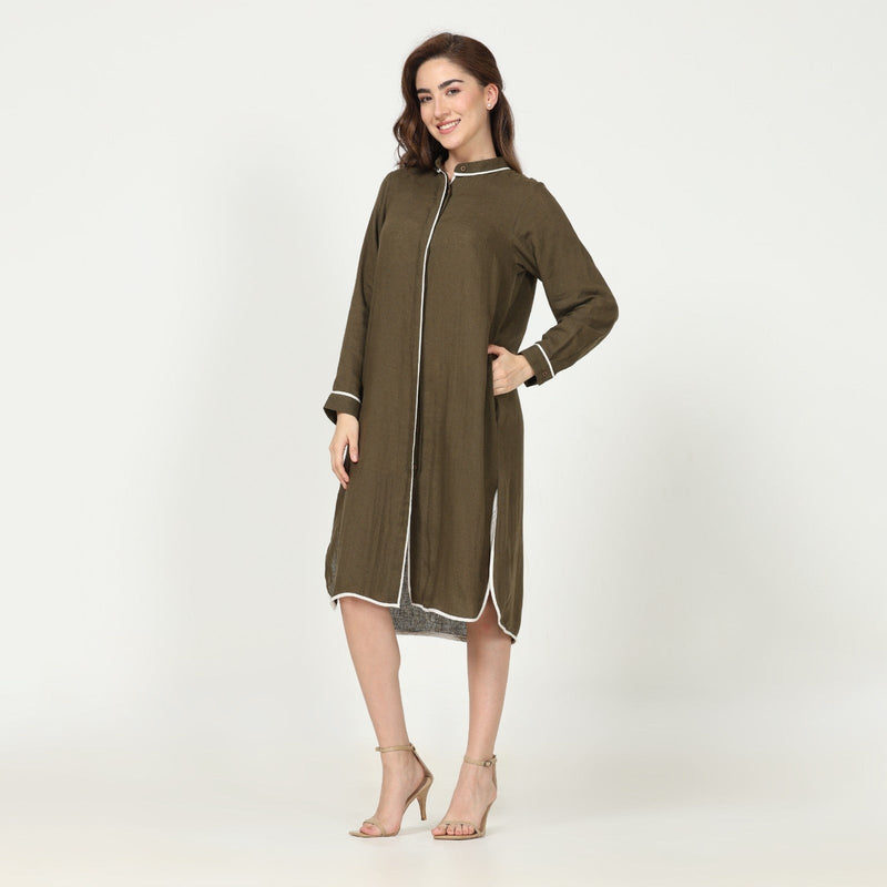Jackie Set of 2 - Olive Green With Contrast Edging - Limited Edition