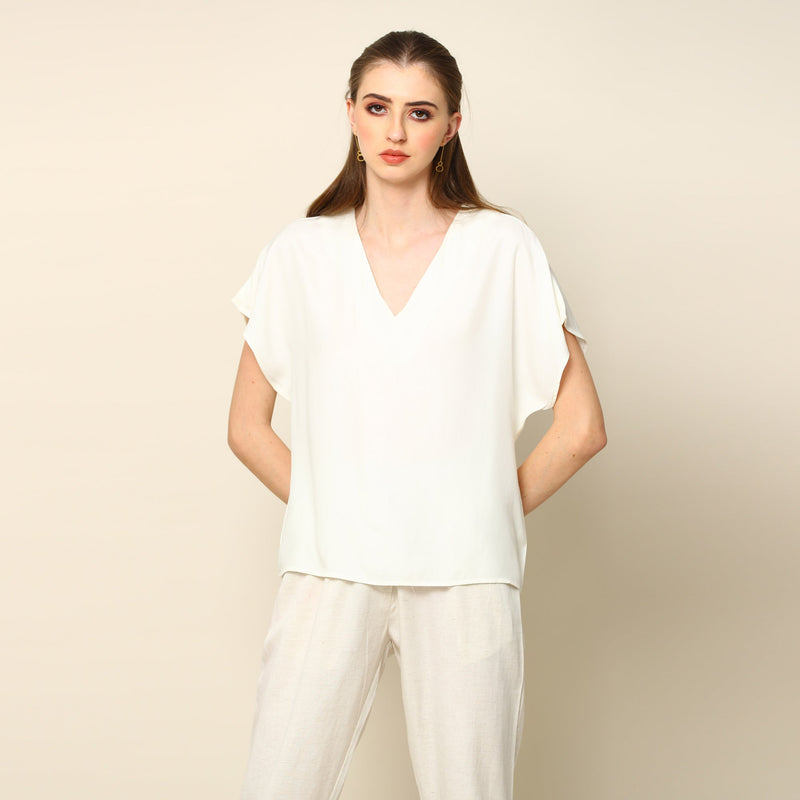 Aurora Top - Vanilla White