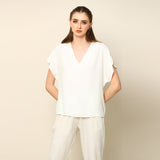 Aurora Top - Vanilla White