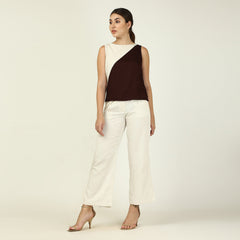 Audrey Set Of 2 - Top & Pants - Ecru, Coffee