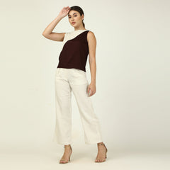 Audrey Set Of 2 - Top & Pants - Ecru, Coffee