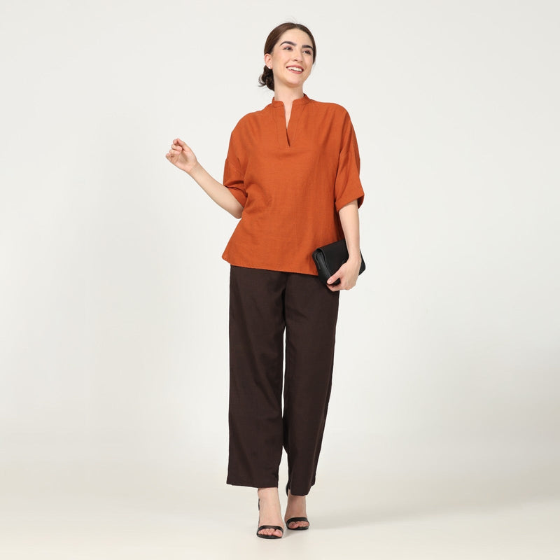 Cliff & Coast Set Of 2 - Autumn Rust & Coffee Brown