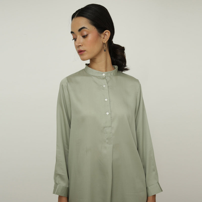 Pleated Tunic - Sage Green