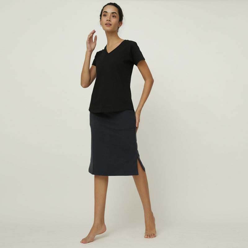 Raglan Sleeve Tee - Black