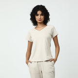 Raglan Sleeve Tee- Oatmeal