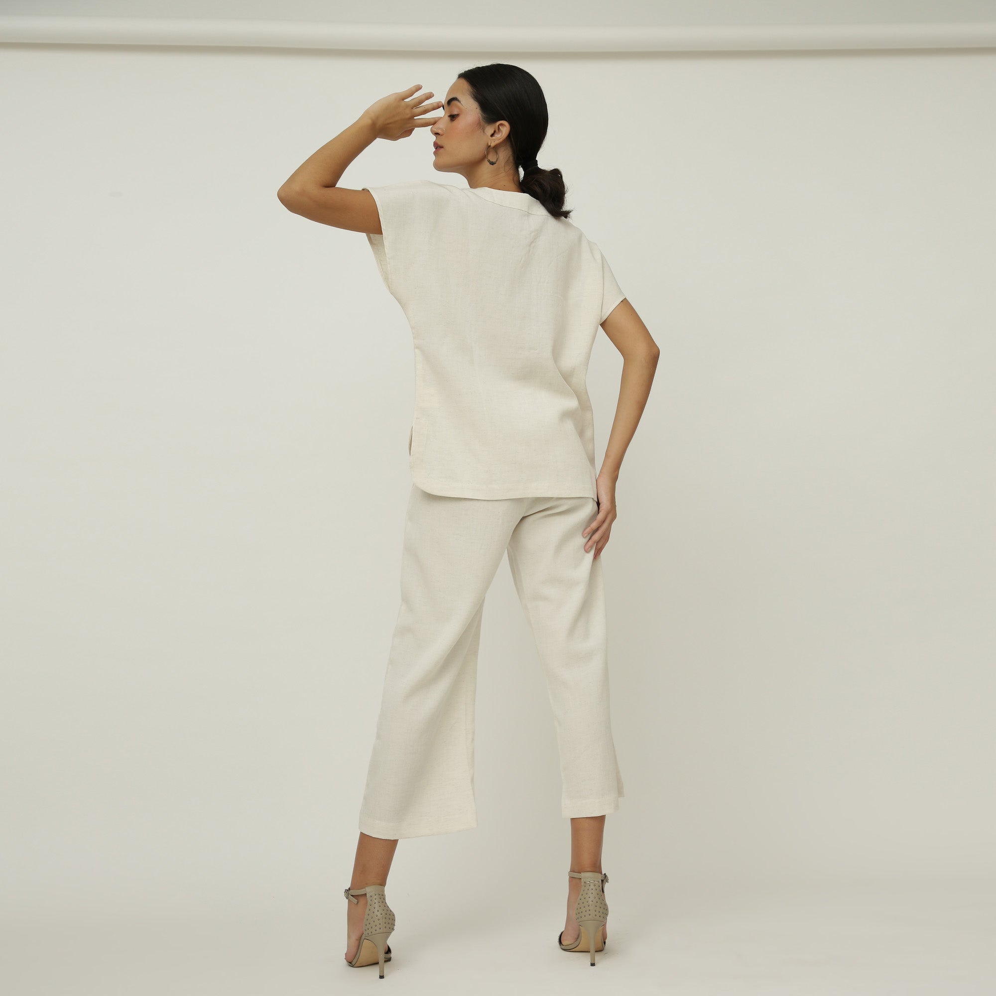 Flap Neck Top > White