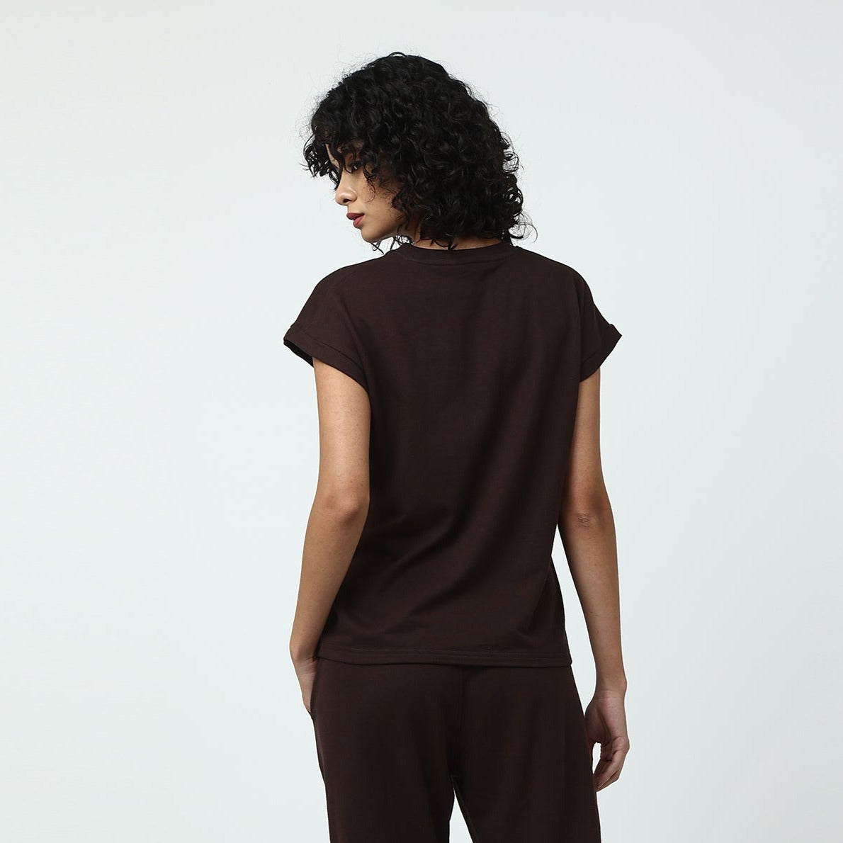 Gusset Top - Coffee