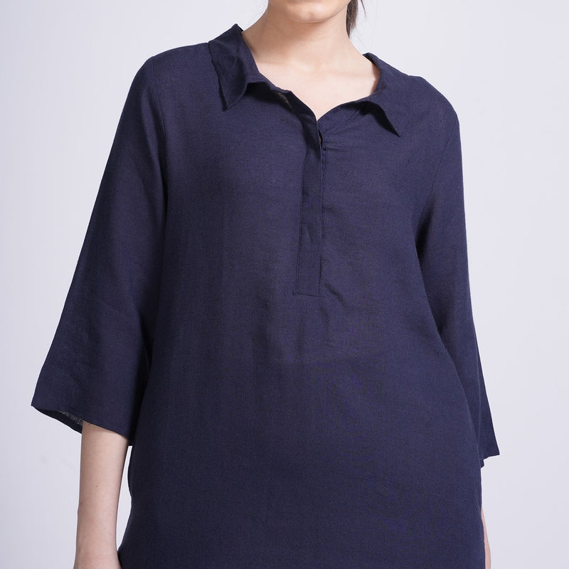 Skipper Collar Tunic - Navy