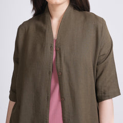 Dakota Long Shirt Jacket - Olive