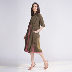 Dakota Long Shirt Jacket - Olive