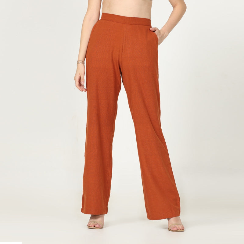 Dakota Co-ord Set - Long Shirt & Pants - Autumn Rust