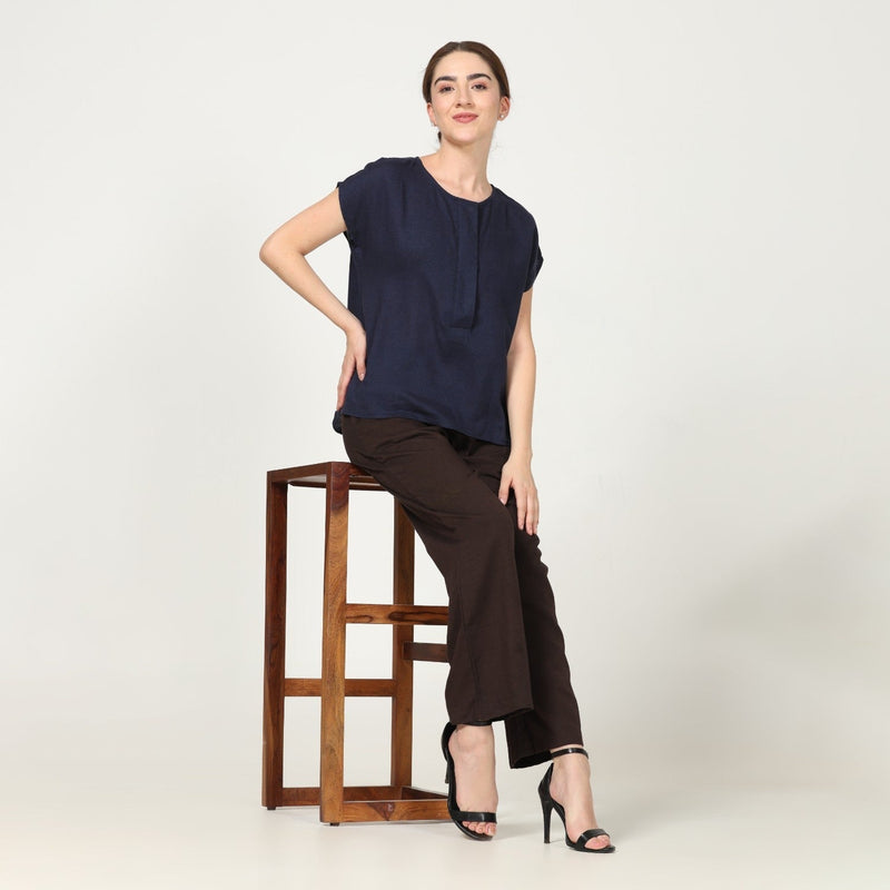 Alice Set of 2 - Navy & Coffee Brown
