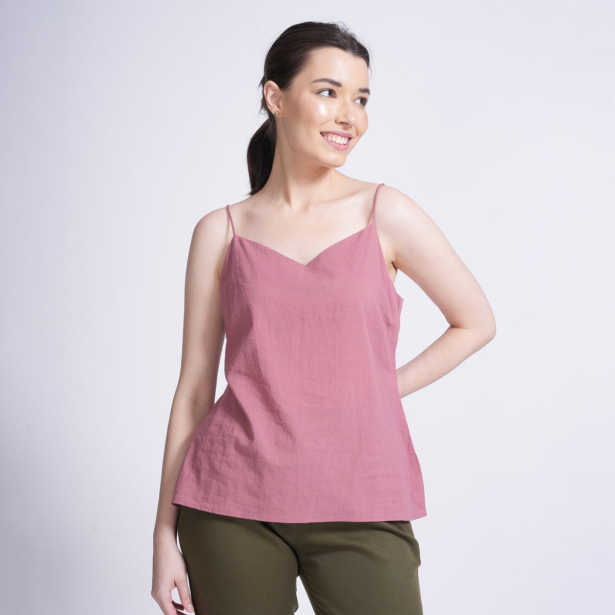 Oh Slip Top - Dusty Pink