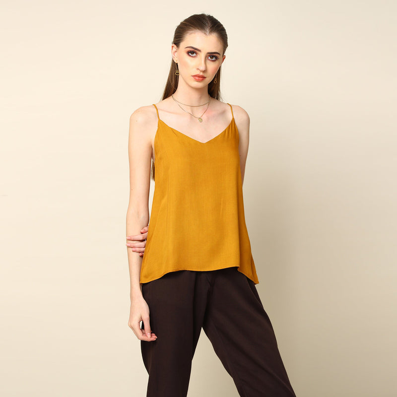 Oh Slip Top - Mustard Yellow
