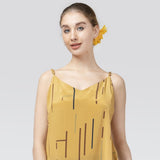 Oh Slip Top - Mustard Cedar Print - Limited Edition