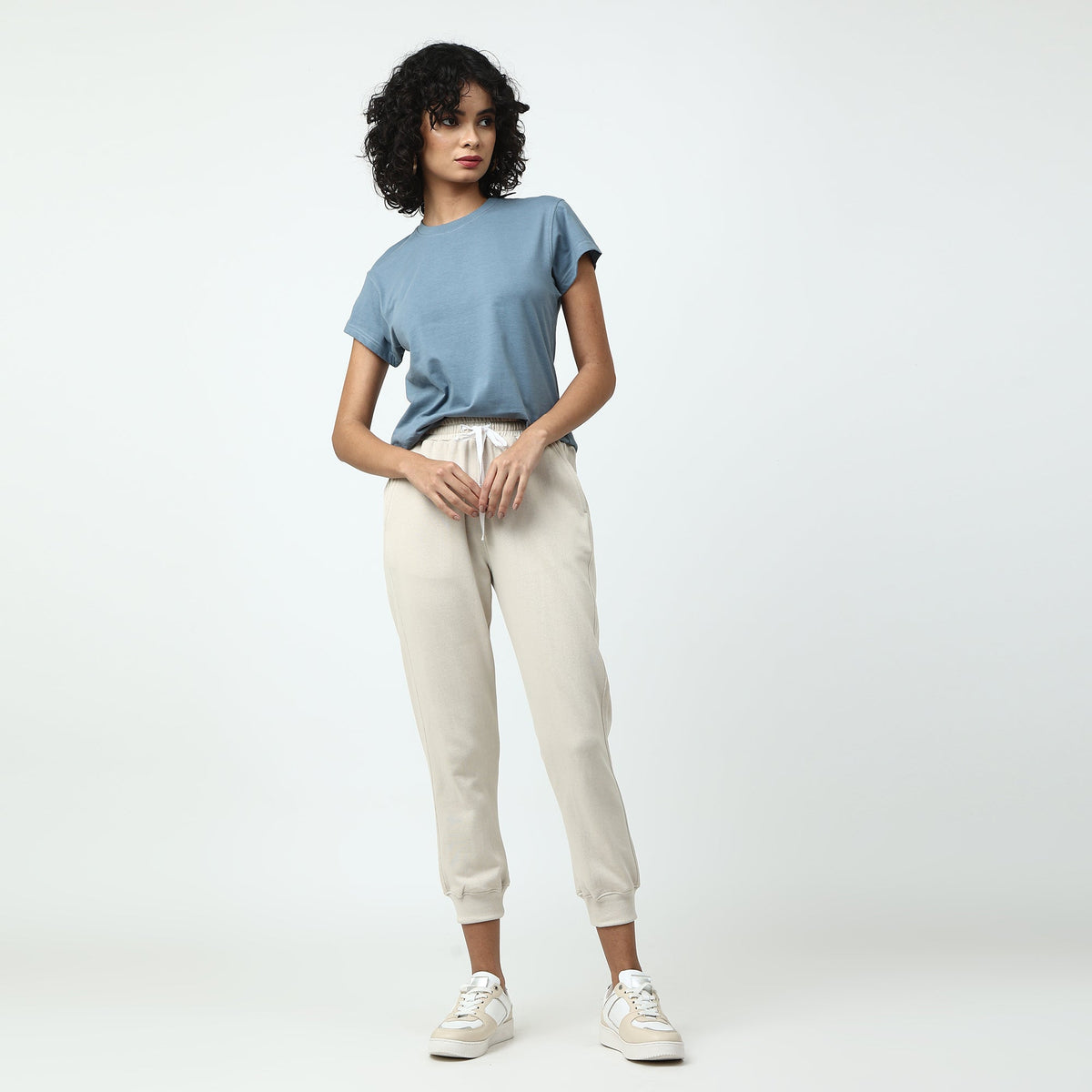 Klimt Set of 2- T-Shirt & Jogger Pants- Blue & Oatmeal