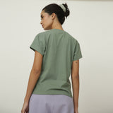 Round Neck T-Shirt - Sage green