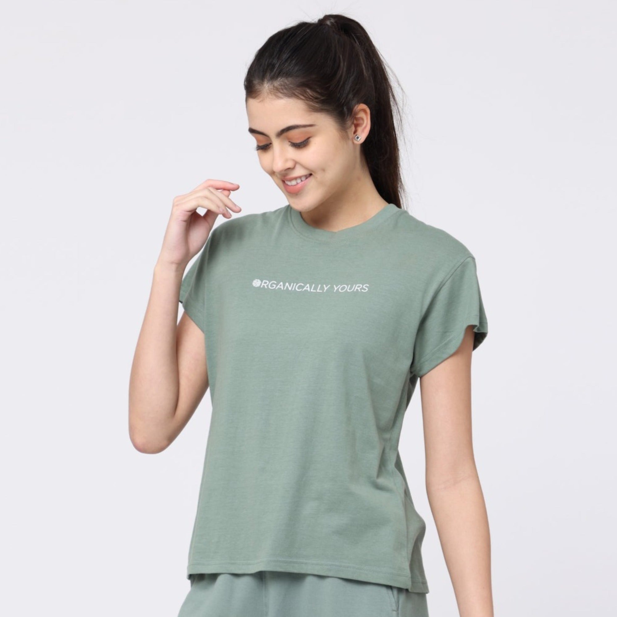 Round Neck T-Shirt > Sage > Organically Yours