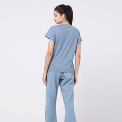 Round Neck T-shirt  - Blue - Keep It Real