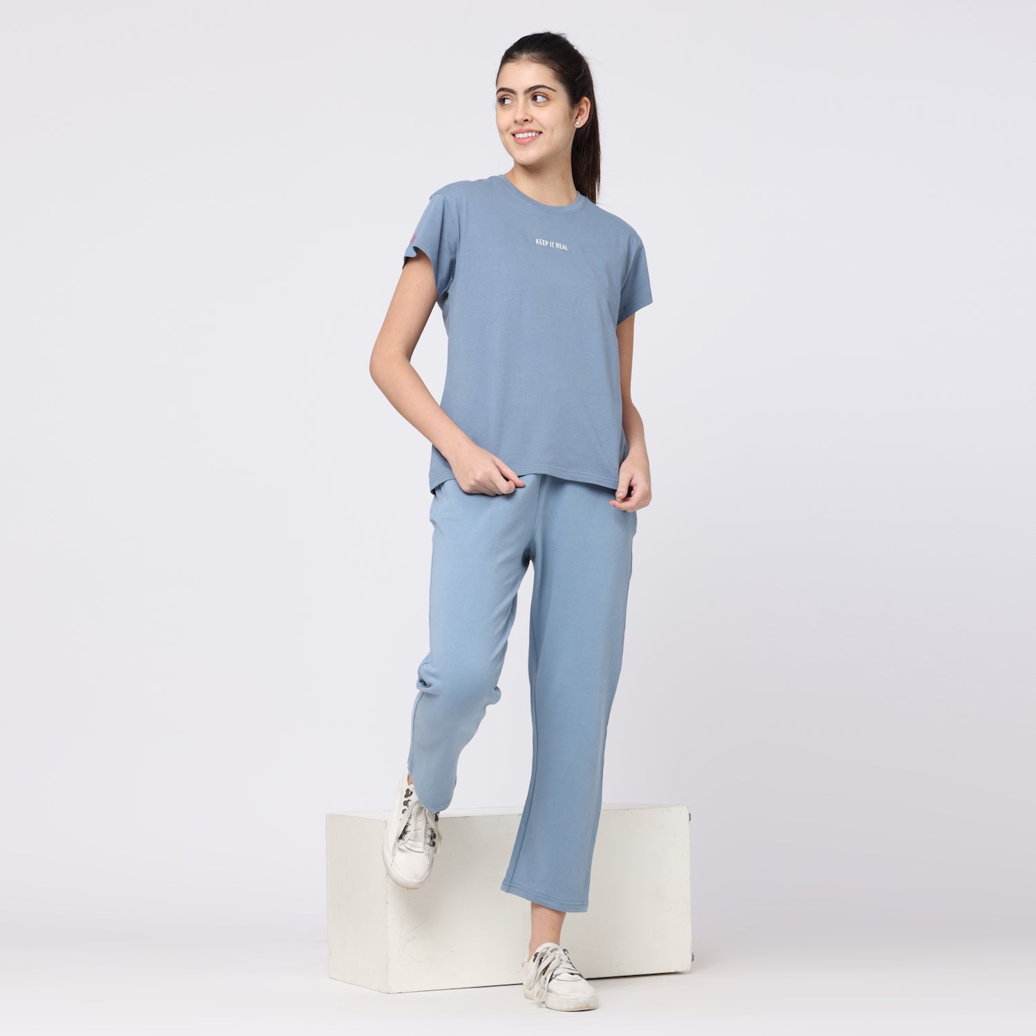 Round Neck T-shirt  - Blue - Keep It Real